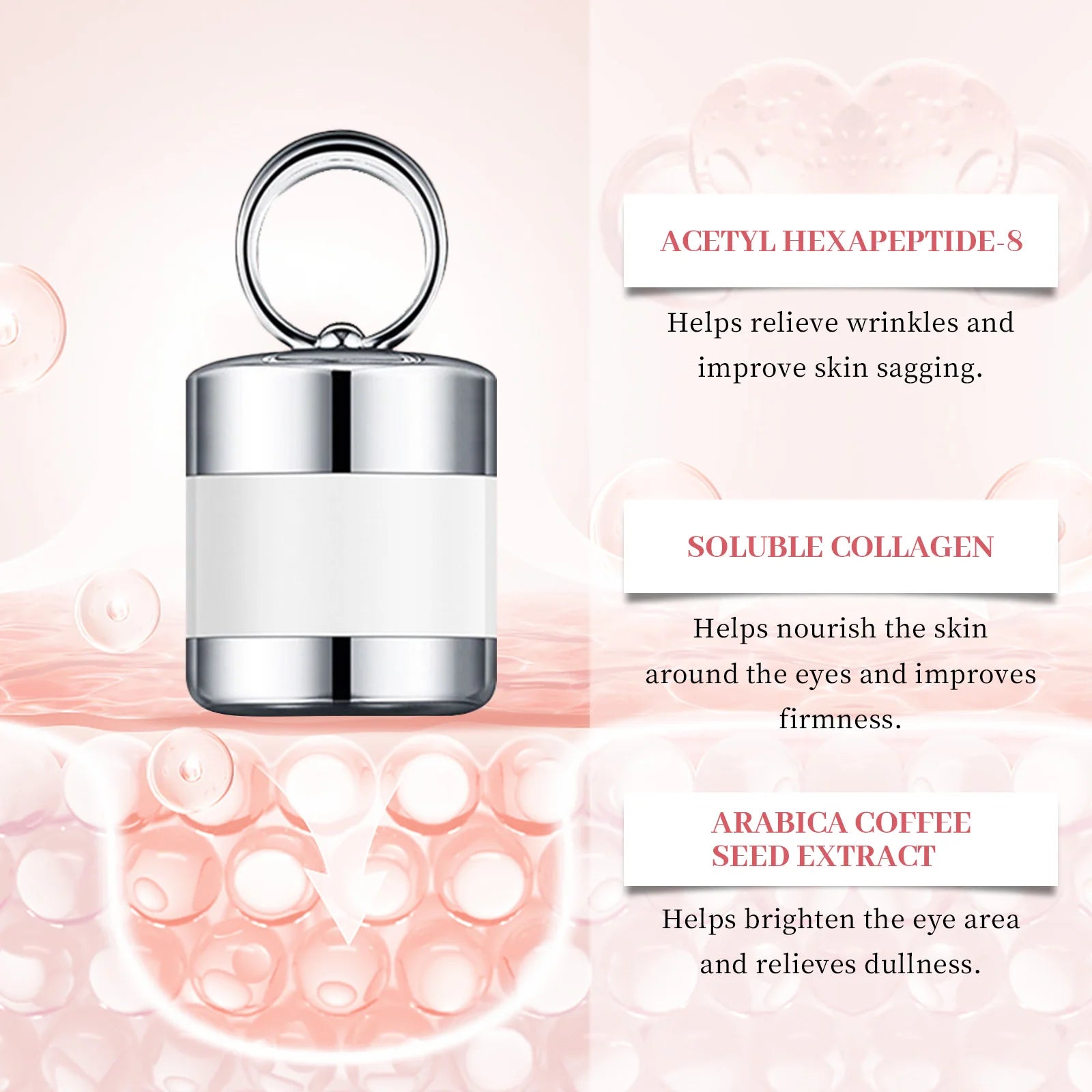 Electric Firming Eye Cream Accelerate Absorption Moisturize Skin Fade Dark Circles Reduce Crow'S Feet Automatic Roller Eye Serum