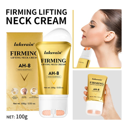 Anti-Wrinkle AH-8 Firming Neck Cream with Roller Neck Lifting Care Massage Neck Cream Moisturizing Beauty Neck Cream