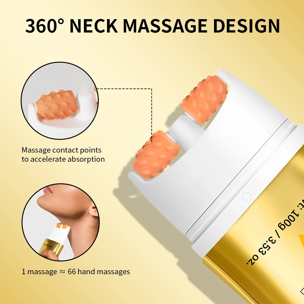 Anti-Wrinkle AH-8 Firming Neck Cream with Roller Neck Lifting Care Massage Neck Cream Moisturizing Beauty Neck Cream